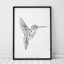 Geometric Deer Head Heart Shape Woodpecker Canvas Painting A4 No Frame Art Print Poster Home Decor Wall Pictures For Living Room-30cmX21cmA4 No Frame 2-Default-JadeMoghul Inc.