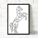 Geometric Deer Head Heart Shape Woodpecker Canvas Painting A4 No Frame Art Print Poster Home Decor Wall Pictures For Living Room-30cmX21cmA4 No Frame 3-Default-JadeMoghul Inc.