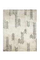 Geometric Patterned Polyester Area Rug With Latex Backing, Beige & Black-Rugs-Beige & Black-Recycled Polyester & Latex Backing-JadeMoghul Inc.
