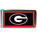 Georgia Bulldogs Steel Logo Money Clips-Wallets & Checkbook Covers-JadeMoghul Inc.