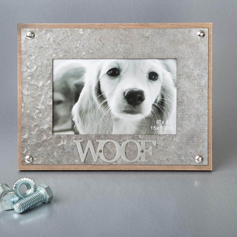 gifts by fashioncraft industrial style metal frame 4 x 6 - WOOF-Personalized Gifts By Type-JadeMoghul Inc.