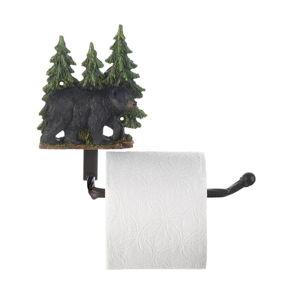 Living Room Decor Black Bear Toilet Paper Holder