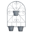 Decoration Ideas Scrollwork Trellis With Flower Pots