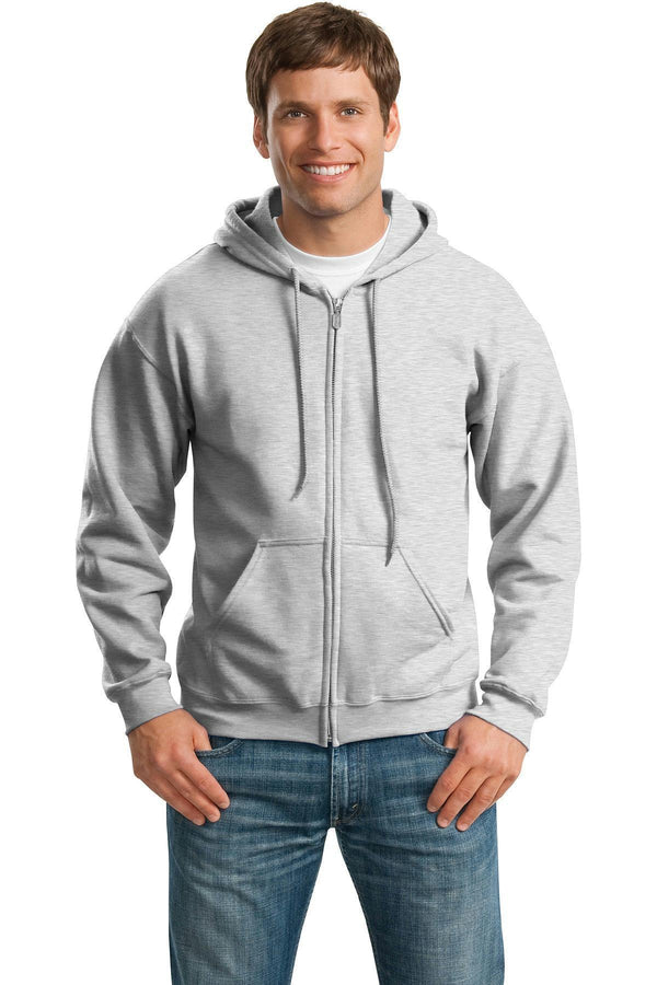 Gildan - Heavy Blend Full-Zip Hooded Sweatshirt. 18600-Sweatshirts/fleece-Ash Grey-3XL-JadeMoghul Inc.
