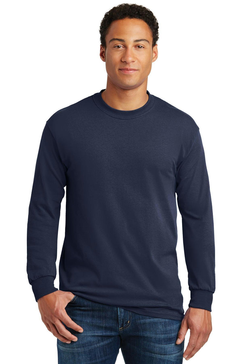 Gildan - Heavy Cotton 100% Cotton Long Sleeve T-Shirt. 5400-T-shirts-Navy-2XL-JadeMoghul Inc.