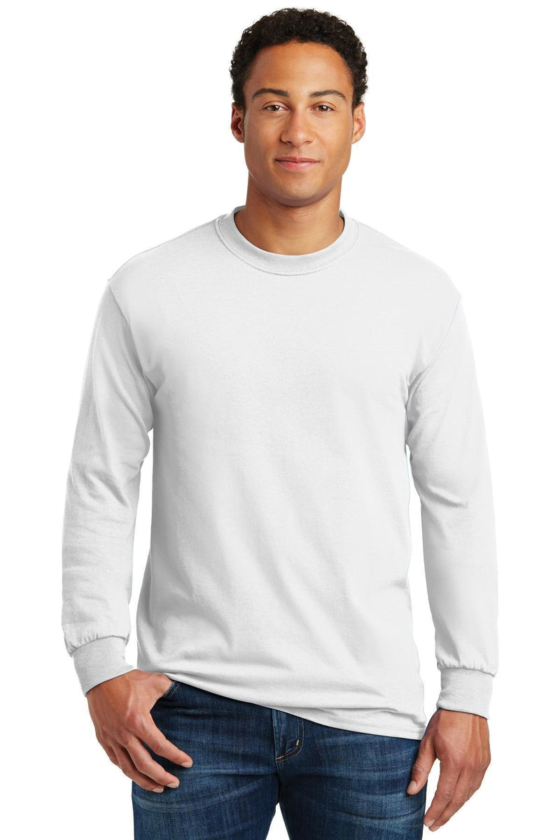 Gildan - Heavy Cotton 100% Cotton Long Sleeve T-Shirt. 5400-T-shirts-White-2XL-JadeMoghul Inc.