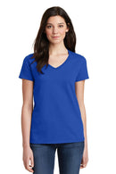 Gildan Ladies Heavy Cotton 100% Cotton V-Neck T-Shirt. 5V00L-Ladies-Royal-3XL-JadeMoghul Inc.