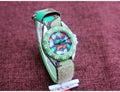 Girl Children's Gift Fabric Strap Learn Time Tutor Watch-as picture-JadeMoghul Inc.