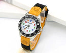 Girl Children's Gift Fabric Strap Learn Time Tutor Watch-black-JadeMoghul Inc.