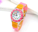 Girl Children's Gift Fabric Strap Learn Time Tutor Watch-pink-JadeMoghul Inc.