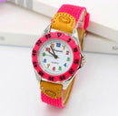 Girl Children's Gift Fabric Strap Learn Time Tutor Watch-rose-JadeMoghul Inc.