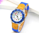 Girl Children's Gift Fabric Strap Learn Time Tutor Watch-rose-JadeMoghul Inc.