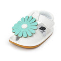 Girl PU Leather Big Flower Design Summer Sandals-Green-0-6 Months-JadeMoghul Inc.