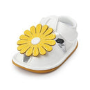 Girl PU Leather Big Flower Design Summer Sandals-Green-0-6 Months-JadeMoghul Inc.
