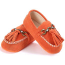Girl Summer Cute Slip On Suede Loafers-Orange-0-6 Months-JadeMoghul Inc.