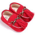 Girl Summer Cute Slip On Suede Loafers-Red-0-6 Months-JadeMoghul Inc.