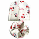 Girls 100% Cotton Printed Beanie And Scarf Set-Cartoon Car Set-JadeMoghul Inc.
