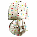 Girls 100% Cotton Printed Beanie And Scarf Set-Color Mouse Head Set-JadeMoghul Inc.