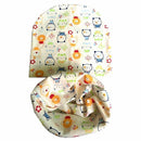 Girls 100% Cotton Printed Beanie And Scarf Set-New Bear Cat Set-JadeMoghul Inc.
