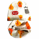 Girls 100% Cotton Printed Beanie And Scarf Set-New Cartoon Set-JadeMoghul Inc.