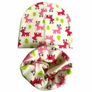 Girls 100% Cotton Printed Beanie And Scarf Set-New Deer Set-JadeMoghul Inc.