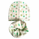 Girls 100% Cotton Printed Beanie And Scarf Set-New Tree Set-JadeMoghul Inc.