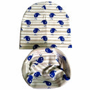 Girls 100% Cotton Printed Beanie And Scarf Set-New Whale Set-JadeMoghul Inc.