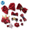 Girls 10pcs Glitter Headwear Set-B Wine Red-JadeMoghul Inc.