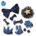 Girls 10pcs Glitter Headwear Set-C Navy Blue-JadeMoghul Inc.