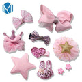 Girls 10pcs Glitter Headwear Set-E Pink-JadeMoghul Inc.