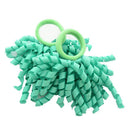 Girls 2 Pcs Candy colored Curler Hair Ties-light green-JadeMoghul Inc.
