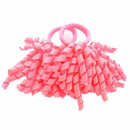 Girls 2 Pcs Candy colored Curler Hair Ties-medium pink-JadeMoghul Inc.