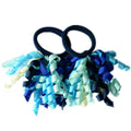Girls 2 Pcs Candy colored Curler Hair Ties-Mix Navy-JadeMoghul Inc.