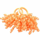 Girls 2 Pcs Candy colored Curler Hair Ties-Peach-JadeMoghul Inc.