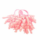 Girls 2 Pcs Candy colored Curler Hair Ties-Pink-JadeMoghul Inc.