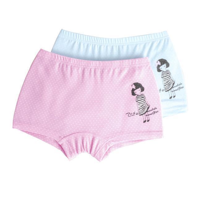 Girls 2 Pcs Soft Cotton Boy Shorts Panties-G13-4T-JadeMoghul Inc.