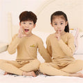 Girls 2 Piece Ribbed Cotton Thermal Underwear-Ivory-3T-JadeMoghul Inc.