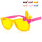 Girls Acrylic Frame Ears And Bow Design Sunglasses With UV 400 Protection-Yellow-JadeMoghul Inc.
