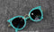 Girls Acrylic / Metal Frame Cat Eye Sunglasses With UV 400 Protection-blue-JadeMoghul Inc.