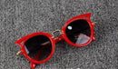 Girls Acrylic / Metal Frame Cat Eye Sunglasses With UV 400 Protection-red-JadeMoghul Inc.