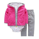 Girls / Boys 3 piece Pants , bodysuit And Hoodie Set-Dark Grey-9M-JadeMoghul Inc.