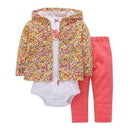 Girls / Boys 3 piece Pants , bodysuit And Hoodie Set-Green-9M-JadeMoghul Inc.