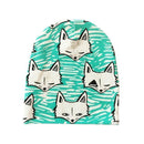 Girls / Boys All Season Cotton Printed Beanie-green fox-JadeMoghul Inc.
