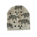 Girls / Boys All Season Cotton Printed Beanie-grey-JadeMoghul Inc.