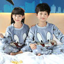 Girls & Boys Autumn Winter Clothes Flannel Pyjamas Girls Pijamas Kids Pajamas Boys Sleepwear Coral Fleece Nightwear Set Homewear-Kids Pajamas-2T-JadeMoghul Inc.