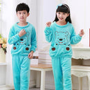 Girls & Boys Autumn Winter Clothes Flannel Pyjamas Girls Pijamas Kids Pajamas Boys Sleepwear Coral Fleece Nightwear Set Homewear-Kids Pajamas-2T-JadeMoghul Inc.