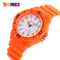 Girls / Boys Casual Silicone Quartz Wrist Watch With Colorful Number Dial-Orange-JadeMoghul Inc.