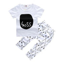 Girls/ Boys Funny Printed Quotes T shirt And Pants Set-color as picture 14-24M-JadeMoghul Inc.