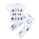Girls/ Boys Funny Printed Quotes T shirt And Pants Set-color as picturecol-24M-JadeMoghul Inc.
