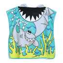 Girls / Boys Hooded Super Absorbent Shower Cape-Shark-JadeMoghul Inc.